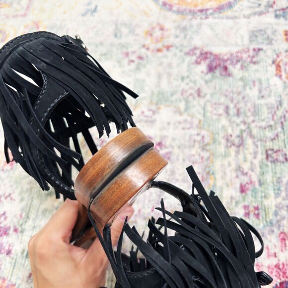 Prada Suede Frindge Sandals - Picture 3 of 12